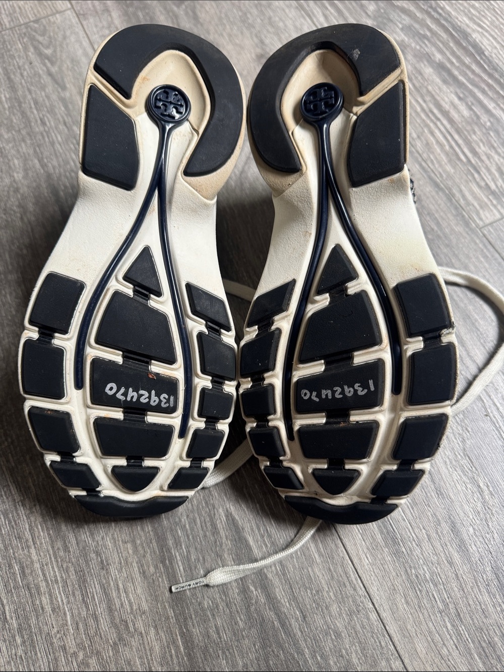 Tory Burch Navy and Cream Patterned women’s Sneakers - Picture 10 of 10